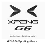 For Xpeng G6 2023 2024 2025 Xiaopeng G6 Black Badge Front Rear Badge Blackened Modification Accessories