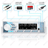 1Din Marine Boat Radio Bluetooth Stereo for ATV UTV Car Interior Accessory AKAMATE