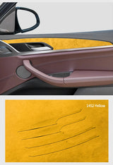 BMW X3 X4 Door Inner Handle Decorative Trim Frame Sticker 4Pcs Alcantara