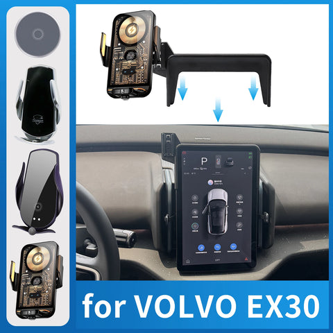 Wireless Charging Phone Mount for Volvo EX30 2024–2026 Car Phone Holder OEM