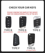 Suede Car Remote Key Case Cover for Volkswagen Golf Car Interior Accessory OEM