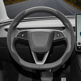 Anti-Slip Suede Steering Wheel Cover for Tesla 2024