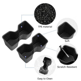 Hyundai Santa Fe 2024 2025 3rd Row Car Cup Holder Inserts Anti-Slip Shock-Absorbing Storage Box Tray Tidying TPE 2PCS Interio
