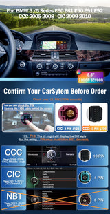 8.8-inch Wireless CarPlay Screen for BMW 3 Series 2006–2010 Android Head Unit AUTOTOP