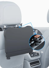 Expandable Car Backseat Desk for Laptop & Dining, with Non-Slip Pad & Device Holder, Adjustable, Foldable