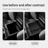 Toyota 4Runner 2025 Center Console Armrest Storage Box Car Tray ABS Organizers Tidying Interior Accessories Black Dashcam | P
