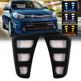Dynamic LED DRL Fog Lamps for Kia Pegas 2018-2019 Car Interior Accessory MAGIC COLORM