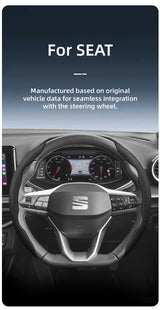 Breathable Leather Steering Wheel Cover for Seat Ibiza, Arona, Leon Car Interior Accessory Hocasen