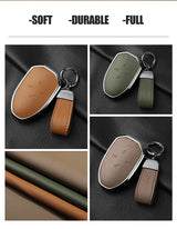 5 Button Aluminum Alloy Goatskin Car Key Case Cover For Trumpchi GAC 2021 Empow J11 J12 J13 J14 J15 J16 GS8 Keychain Accessor