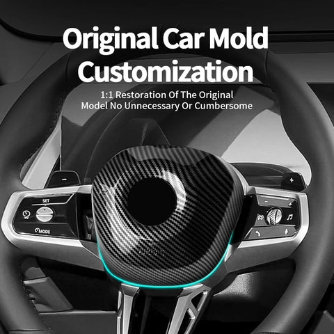 Carbon Fiber Car Steering Wheel Airbag Cover for BMW 5 Series I5 G60 (2023-) X3 G45 (2025-) Steering Wheel Accessory OEM