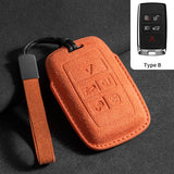 Suede Car Key Case Cover For Land Rover Range Rover Sport Evoque Velar Discovery 5 Sport