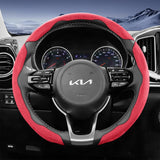 Kia Sporty Suede Split Snap-On Steering Wheel Cover