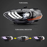 RGB Dual Beam LED Headlights for Mustang 2018-21 Car Interior Accessory Vland