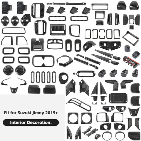 Carbon Fiber Grain Interior Trim Kit for Suzuki Jimny Car Interior Accessory OEM