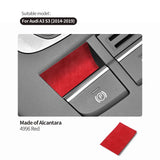 Audi 8V A3 S3 Sport Handbrake Button Knob Trim Sticker Made of Alcantara Car Premium Interior Tuning Accessory