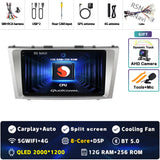 2K QLED Android Head Unit with Wireless CarPlay for Camry XV40
