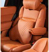 For Xpeng P7 G6 X9 P5 Car Neck Pillow Leather Lumbar Support Pillow Breathable Seat Waist Pad Cushion Auto Interior Accessories