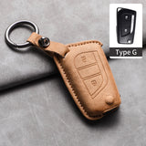 Sheep Suede Car Key Case Cover Shell for Various Toyota Models