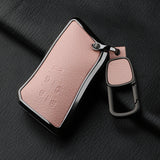 Aluminum Alloy Goatskin 5 Button Car Key Case Cover For Lexus LM350h LM500H 2023 2024 Car Key Protection Shell Accessories