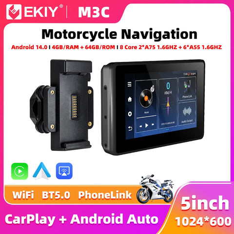 5 inch Android 14 GPS Headunit for BMW R1200GS Android Head Unit EKIY