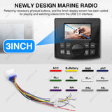 Waterproof Marine MP5 Stereo with Bluetooth for Boat Android Head Unit AKAMATE