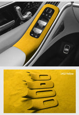 Car Window Control Panel Frame Trim Sticker for Mercedes (W223) S-Class Interior Accessories Made of Alcantara