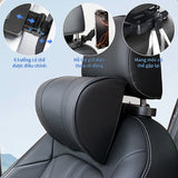 Leather Car Seat Headrest Cushion with Multi-Function Memory Foam Car Neck Pillow Car Accessory OEM