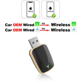 2-in-1 Wireless CarPlay Android Auto Adapter Dongle