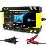 12-24V 6/8A Full Automatic Battery Charger Digital LCD Display Car Battery Chargers Power Puls Repair Chargers Wet Dry Lead A