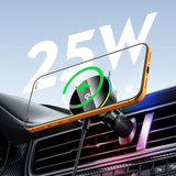 Qi2.2 25W Car Magnetic RGB Wireless Charger With Air Cooling Fan Phone Holder Car Wireless Charger TEKSY