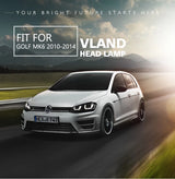 Dual Beam Projector Headlights for VW Golf 6 Mk6 09-14 Car Interior Accessory Vland