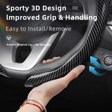 Kia Carbon Fiber Snap-On Steering Wheel Cover Car Interior Accessory Hocasen