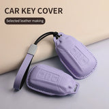 Leather Car Key Case Cover For DFSK DongFeng 580 F507 Aeolus AX7 GS PU Car Remote Key Bag Case Shell Protecter Keychain Holde
