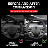 BYD Suede Matte Carbon Fiber Steering Wheel Cover Car Interior Accessory Hocasen