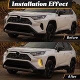 LED DRL Fog Lights Turn Signal for RAV4 2019-2024 Car Interior Accessory MAGIC COLORM