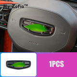 For New Geely Coolray 2023 2024 2025 Car Label Sticker Front Logo Frame Head Bumper Steering wheel Decor Sticker Cover Black
