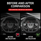 Suede Matte Carbon Fiber Wheel Cover for Skoda Car Interior Accessory Hocasen