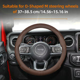Breathable Leather Steering Cover for Jeep Wrangler JL