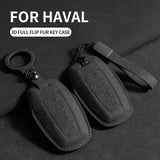 Car Key Case For Great Wall Haval Jolion 2022 H6 H7 H4 H9 F5 F7 F7X F7H H2S GMW Dargo Suede Car Keychain Car Accessory OEM