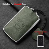 Metal and Leather Car Key Case Cover For Renault Clio Kadjar Capture Koleos Espace Master Talisman Talisman Scenic Protect Cover