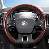 Steering Wheel Cover Carbon Fiber Texture for Citroen