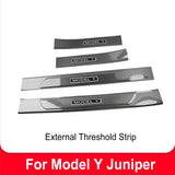 For Tesla Model Y 3 Juniper Highland Front Rear Door Bumper Sill Protector Seat Guard Plate Anti-Scratch Interior Accessories