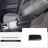 Armrest Trim Cover Carbon Fiber for Dodge Charger/300 Car Interior Accessory HEBE