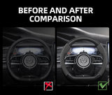 Suede Carbon Fiber Steering Wheel Cover for Mazda 3 CX-5 Car Interior Accessory Hocasen