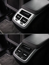 Rear AC Outlet Carbon Fiber Frame for Volvo XC60 18-23 Car Interior Accessory LINGLUYANG