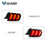 LED Tail Light w/ Sequential Signal for Ford Mustang 2015-2023 Car Interior Accessory Vland