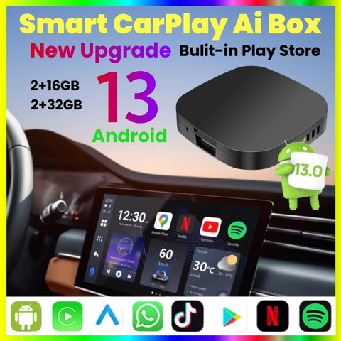 Wireless Android 13 Multimedia AI Box for CarPlay Vehicles CarPlay Adapter OEM
