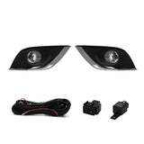 LED Fog Lights with Chrome Cover for Nissan Sunny 2014-2018 Car Interior Accessory MAGIC COLORM