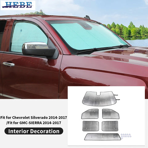 Heat Insulation Sunshade for Chevy Silverado 14 Car Interior Accessory HEBE
