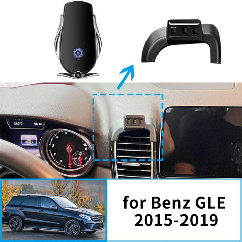 Wireless Charging Phone Mount for Mercedes Benz GLE 2015–2019 Car Phone Holder CATUSIKI